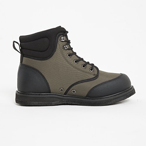 Duck And Fish Men's Felt Sole Wading Shoe (10 Us) Olive #TOP2