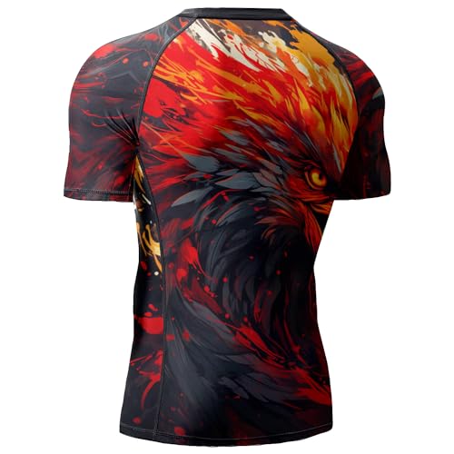 Men's Rash Guard Shirts Short Sleeves, Non See-Through Fabric, Rash Guard for Men BJJ Breathable Fabric2
