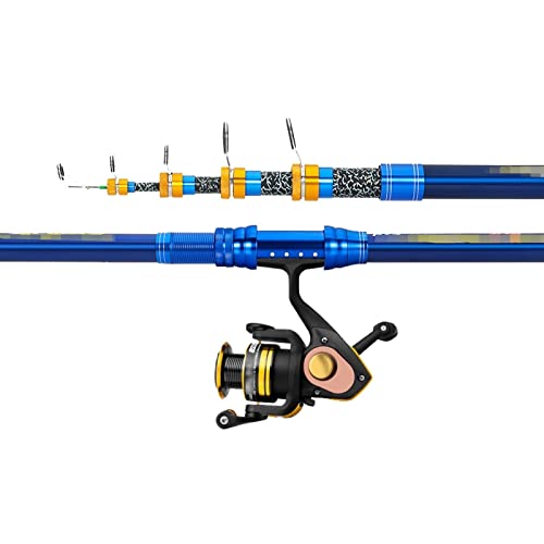 Canne à Pêche Télescopique Tomantery - Pliable, Avec Ligne - Pour Débutants Et Pêche En Plein Air - Portable