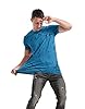 RONOMO Men's Round Neck Short Sleeved T-Shirt | Medium Elasticity | Soft and Breathable | Pre Shrunk Treatment| (SH Blue 4XL) #3