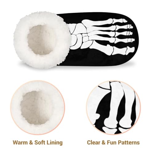 House Slippers for Women Men,Coral Fleece Fuzzy Slippers Socks,Memory Foam Non-Slip Indoor Outdoor Winter Bedroom Shoes4