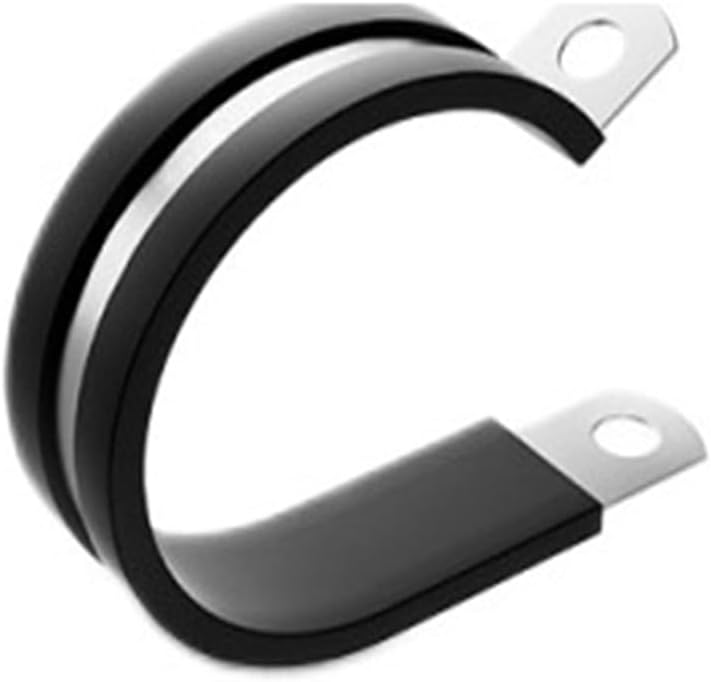 118pcs Cable Clamps 10 Sizes Stainless Steel Rubber Coated Cushioned Set 6-45mm Automotive Wiring Water Hose Fuel Line Pipe Clip