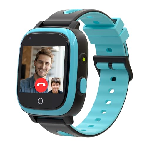 Toloso Kids Smart Watch Boys with GPS Tracker, Kids Cell Phone Watch with Video Call Voice Chat SOS Camera Alarm Flashlight Stopwatch Pedometer Calculator Smart Watches for Kid Birthday Gift(Blue)