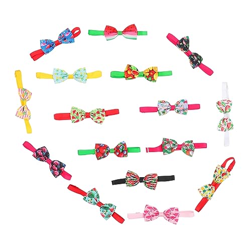 LIOOBO 16個 ペットの蝶ネクタイ 犬の首輪 ペット用カープロテクター 感謝祭衣装 犬の訓練首輪 弓 pet supplies 猫の夏の蝶ネクタイ 子犬の蝶 リブベルト