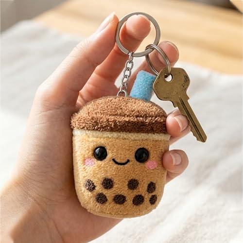 Image of Webby Plush Boba Tea Soft Toy with Keychain for Boys, Girls and Adults - 1 Piece