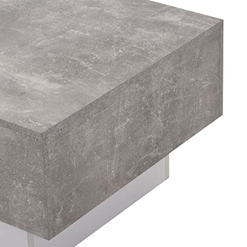 Table basse grise extensible avec rangement pratique pour salon moderne - 8