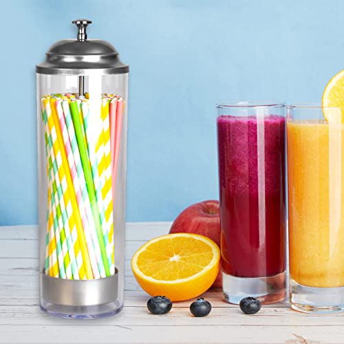 YUPHOO Plastic Straw Dispenser 8 Inch Drinking Straw Holder Pop Up