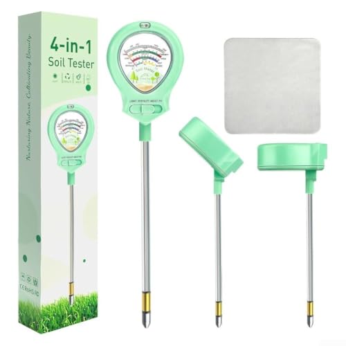 Testeur de sol végétal 4 en 1 pour surveiller l'humidité, l'acidité, la fertilité et la lumière sans source d'alimentation ni configuration requise