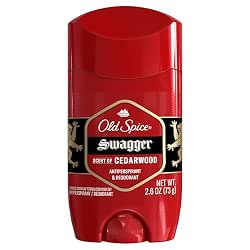 Old Spice Men's Antiperspirant & Deodorant Swagger Cedarwood Scent, Red