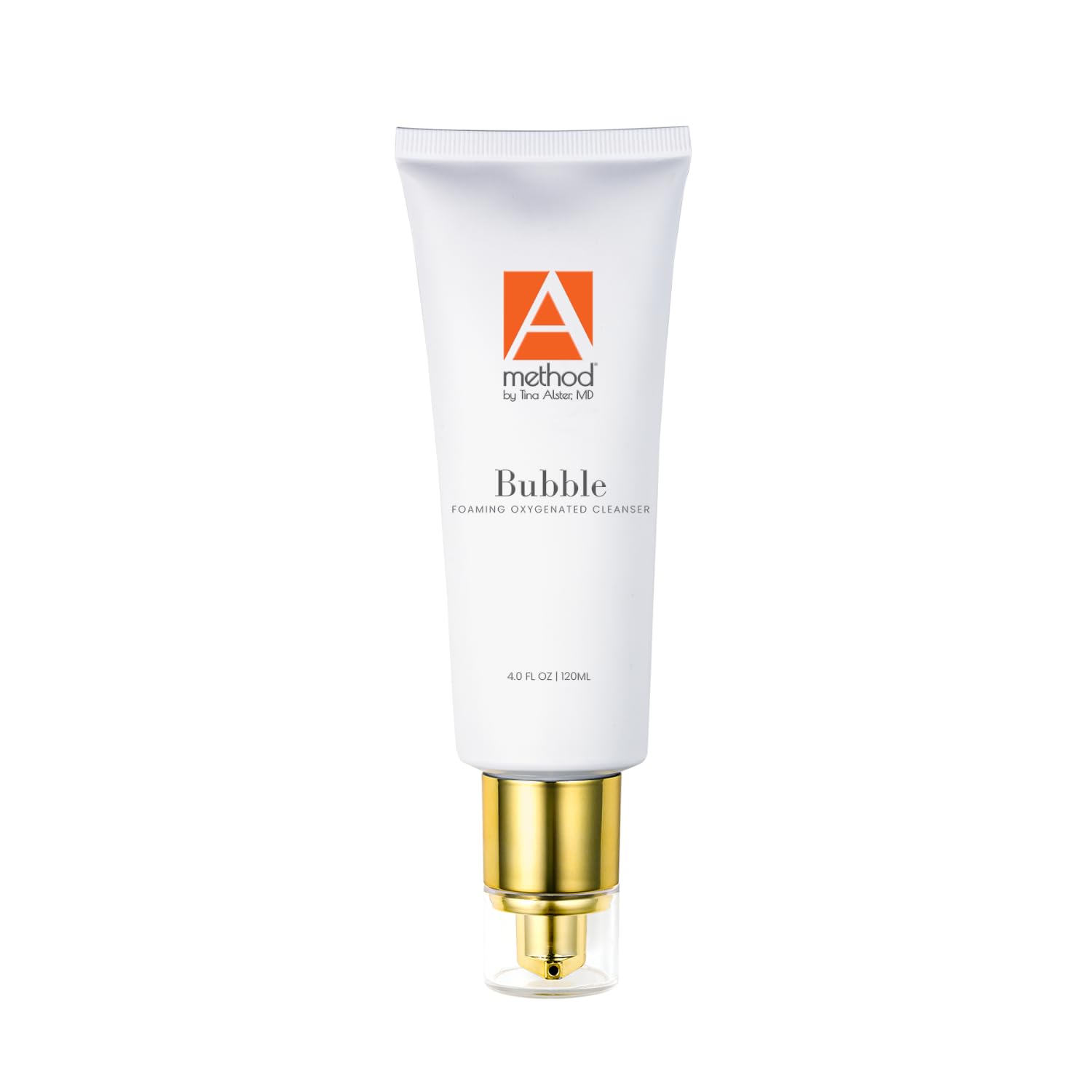 Bubble Foaming Oxygenated Cleanser by Tina Alster, MD Foaming cleanser loosens makeup and impurities while preserving skin’s natural barrier.