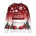 Funny Christmas T Shirts for Kids Long Sleeve Crewneck Pullover Boys Sweaters Size 8 Casual Funny Xmas Print Comfy T Shirts Size 12 Loose Fit Lightweight Holiday Fall Winter Cute Sweaters Red-150