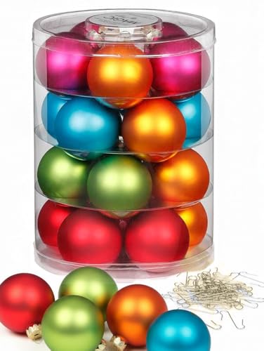 Inge Glas Weihnachtskugeln mit Haken | Schöne Christbaumkugeln aus...