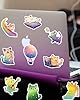 100 Pcs Cute Cat Stickers for Kids Teens, Kawaii Stickers for Girls Boys, Cat Party Favors & Decorations, Waterproof Starry Sky Cats Sticker Pack for Water Bottle Laptop Scrapbook #2