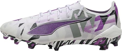 Puma - Mens Ultra 5 Ultimate Forever Fg Shoes, Color White/Pure Magenta/Feather Gray/, Size: 8 M US