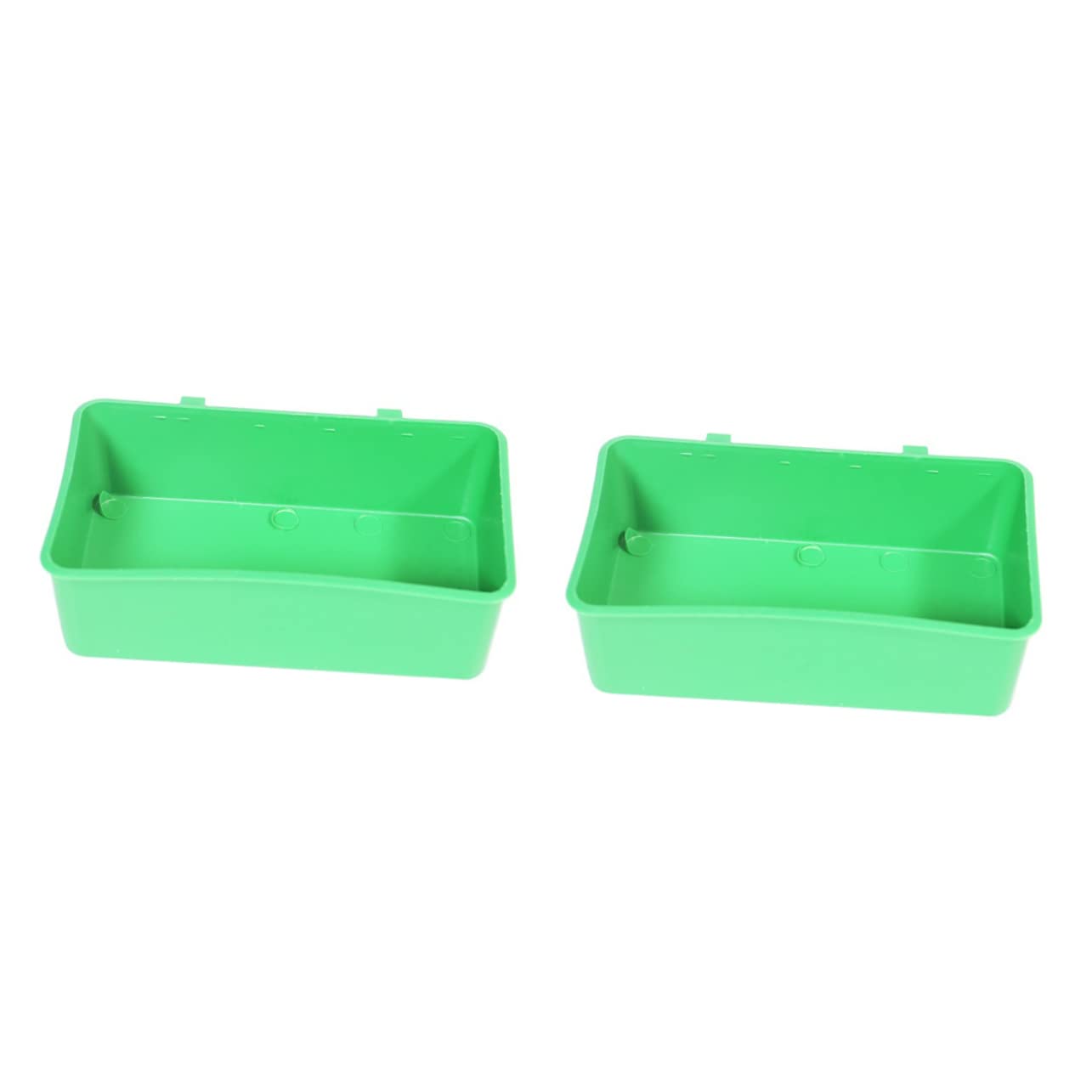 POPETPOP 2Pcs Bird Bath Tub for Parrots Birds Bathing Accessory with Detachable Design Vibrant Green Color for Parakeets Budgies