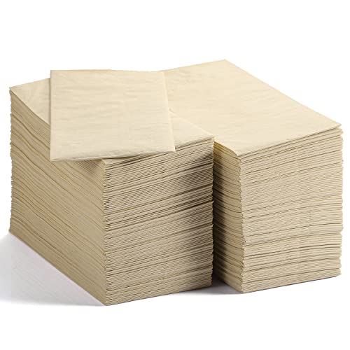 MORGIANA 200 Paquetes de Servilletas de Papel de Bambú de 2 capas, Toallas desechables para invitados con sensación de lino, Servilletas de papel de bambú sostenible para fiestas, baños y restaurantes Cover