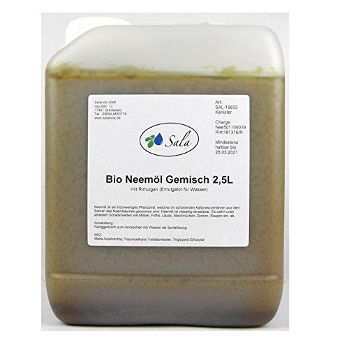 Preisvergleich Produktbild Sala Neemöl kaltgepresst Bio mit Rimulgan Emulgator 2,5 L