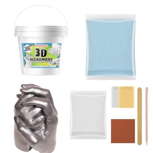 Generico Hand Molding Kit - Clone & Modeling Powder, 5.11x4.01x4.72in Plaster Statuen DIY Casting Set | Family Couple Keepsake Creative Craft Kit, Hand Casting Mold for Home, Family Activity, Gift