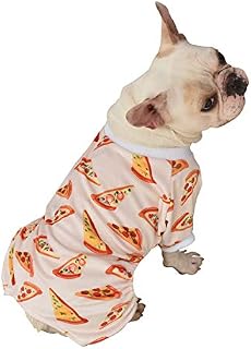 CuteBone Dog Pajamas Pizza Dog Apparel Dog Jumpsuit Pet Clothes Pajamas P55M