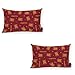 BricoLoco. Lote 2 fundas para cojín rojo Gryffindor Harry 30x50. Cojín sofá, cama Potter. Ropa hogar, cama. Regalo decoración friki.