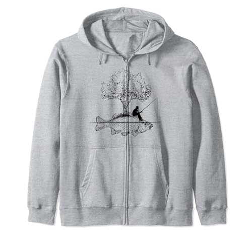 Pêche Poisson Carpe Pêcheur Cadeau Vintage Sweat à Capuche