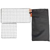 Kalastussaari Stainless Steel Mesh Camping Grill, 2pcs Grills Backpacker Barbecue Grills, Campfire Cooking BBQ Grate, Outdoor Mesh Gear for Camping, Hiking, Backpacking Backpacking Grill