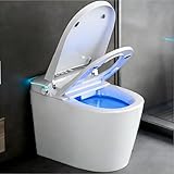 Smart Toilet with Bidet Built in, Bidet Toilet with Heated Seat and Night Light, One Piece Toilet for Bathroom, Auto Soft Close, UV-C light, Foam Shield, Dual Flush