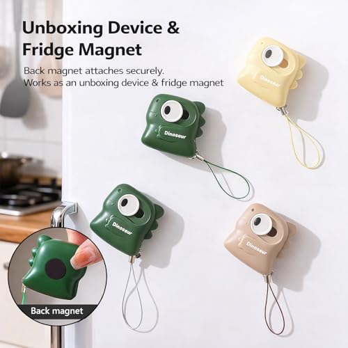 Image of 4 Pack Ceramic Box Cutter, Retractable, Mini, Cute, Box Opener, Built-In Magnetic, Small Box Cutter, Safe for Kids, Package Opener with Lanyard for Home, Office