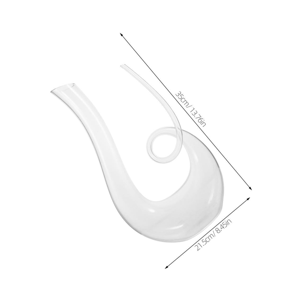 GLEAVI Decanter in Cristallo Trasparente Senza Piombo Caraffa Vino Bottiglia Conica Stabile con Fondo Piatto Ossigenatore Elegante per Servire Vino Rosso e Bianco Casa e Bar