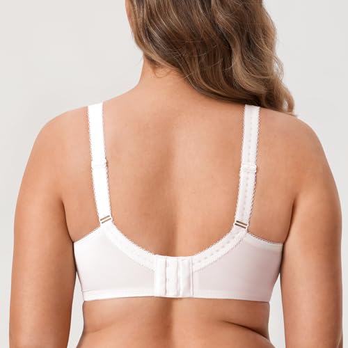 Image of DELIMIRA Women's Plus Size Full Coverage Underwire Unlined Minimizer Lace Bra
