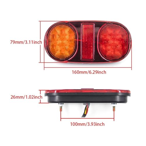 Paire feux arrière à 14 LED 24V pour remorque de camion