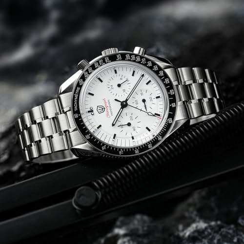 Image of watchdives WD1863 Men Chronograph Watch Japan VK63 Quartz Sports Watches 40mm Bubble Sapphire Crystal Wristwatch 100M Dive Watch