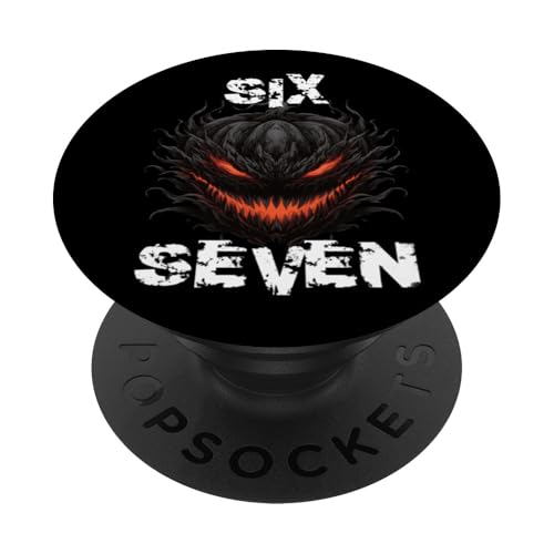 67 Six Seven Gen Alpha Meme Halloween Pumpkin Boys Kids PopSockets Adhesive PopGrip