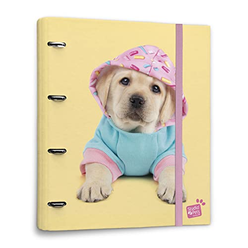Grupo Erik Carpeta 4 Anillas Troquelada Studio Pets - Archivador A4 - Carpeta Anillas Tapa Dura Carpeta - Archivador 4 Anillas Studio Pets - Carpeta Anillas A4 - Vuelta Al Cole Material Escolar