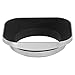 Haoge LH-EW2 49mm Square Metal Screw-in Lens Hood with Cap for 49mm Canon Nikon Sony Leica Voigtlander Nikkor Panasonic Pentax Contax Olympus Lens and Other Lens with 49mm Filter Thread Silver