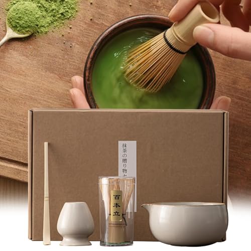 Fouet matcha avec support et kit de poudre pour thé mousseux lisse - 4
