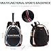 Sucipi Tennis Bag, Tennis Backpack for Women with Shoe Compartment, Quilted Professional Tennis Racket Bag with Cup Holder for Pickleball Badminton