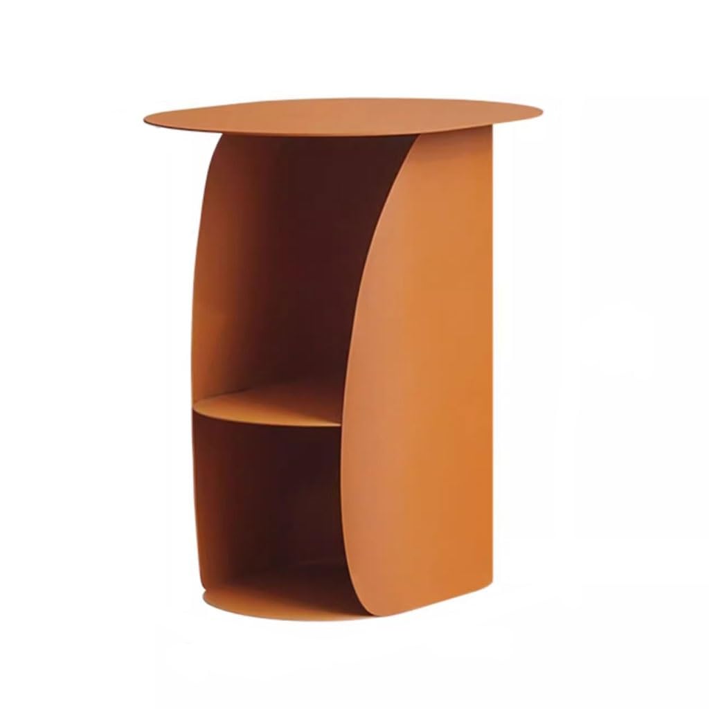 Table d'appoint de canapé orange pour réveiller la déco d'un petit salon moderne