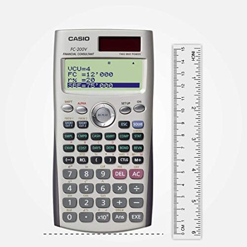 Casio FC-200V Financial Calculator with 4-Line Display: Office Electronics:  Amazon.com.au