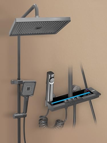 Plantex Shower Panel Full Set for Bathroom with Piano Switches and Temperature Display/Hot & Cold Mixer Shower System-(NCZSP-07) (B0CV3CCKKD) Amazon Price History, Amazon Price Tracker