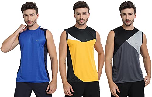 Image of FTX Men's Dri-Fit Round Neck T-Shirt - Gold, Royal Blue, Grey (709 8-709 9-709 11)