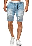 Einfach cool und dabei auch noch sehr bequem - Die Kombination aus Biker Details, Destroy Effekten und dem elastischen Bund wie bei einer Jogginghose macht diese Shorts so unwiderstehlich!