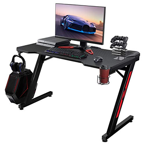 Homall Computer Gaming Desk 46.4 inch Home Office Desk Z Shaped PC Gaming