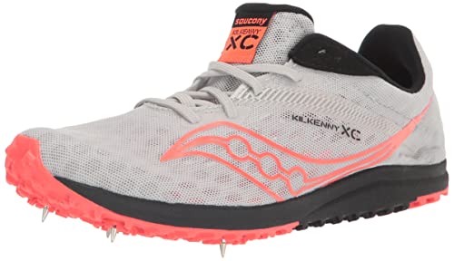 Saucony Women's Kilkenny XC9 Spike Cross Country Running Shoe, Fog/Black/Vizi, 11.5