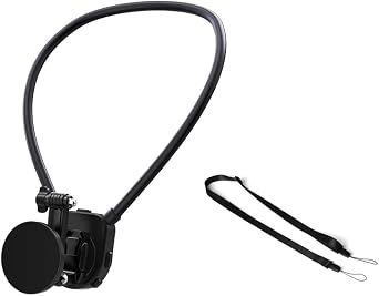Neck Phone Holder, Magnetic Neck Cell Phone Holder POV/Vlog Selfie Mount Hand Free Phone Neck Holder Chest Stand Strap Video Recording Compatible with iPhone 15 14 13 12 All Models Android Phone
