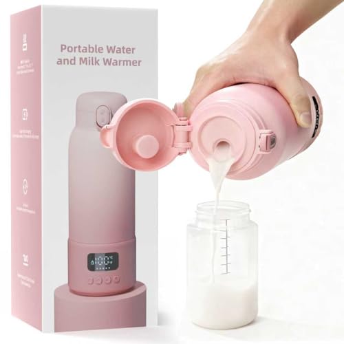 500ml Tragbarer Flaschenwärmer Baby für Unterwegs: Heizmodi für Muttermilch und Wasser Schnelles Aufheizen und Lange Akkulaufzeit Große Kapazität für den Ganzen Tag Pink 500ml Tragbarer Flaschenwärmer Baby für Unterwegs: Heizmodi für Muttermilch und Wasser Schnelles Aufheizen und Lange Akkulaufzeit Große Kapazität für den Ganzen Tag Pink