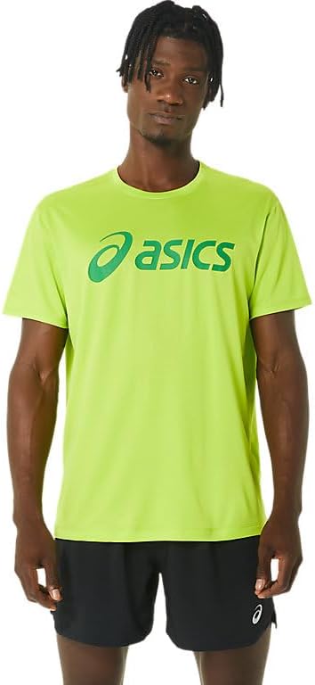AsicsSilver Green Men's Sports T-Shirts - S