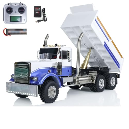 wheelfun 1/14 RC Dump Truck 56344 Tipper 6x6 2-Speed Light Sound Differential for Tamiya Hobby Grade...
