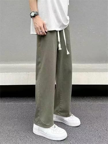 Men's Wide Casual Pants Harajuku Streetwear Spandex Plus Size Cotton Big Slacks Trousers2