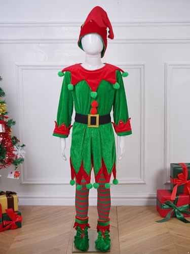 Disfraz de Elfo Infantil para Niñas con Vestido de Terciopelo miniatura 3